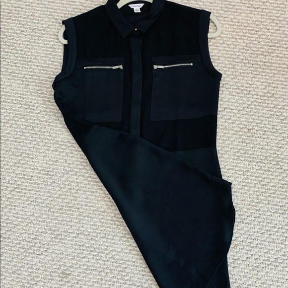 Like new ! Calvin Klein black mini shirt dress - Picture 12 of 14
